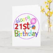 21ste verjaardagsgroeten kaart (Gele Bloem)