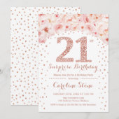 21ste Verrassingsverjaardagsfeestje - White Rose G Kaart (Voorkant / Achterkant)