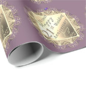 21ste weddenschap Jubileum/aangepast evenement bru Cadeaupapier (Rol Hoek)