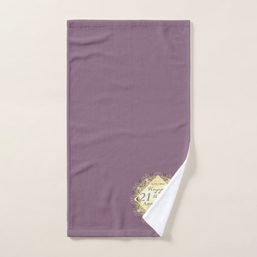 21ste weddenschap Jubileum Brass Iolite Bad Handdoek (Handdoek)