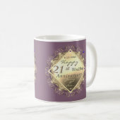 21ste weddenschap Jubileum Brass Iolite Mok (Voorkant rechts)