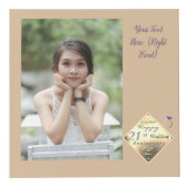 21ste weduwschap Jubileum Brass Cube Kubus (Rechts)