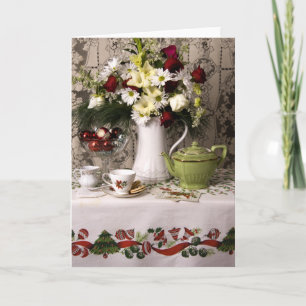 2203 Tatime Floral nog steeds met Kerstmis Feestdagen Kaart