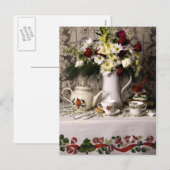2209 Tatime Floral nog steeds met Kerstmis Feestdagenkaart (Voorkant / Achterkant)