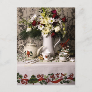 2209 Tatime Floral nog steeds met Kerstmis Feestdagenkaart