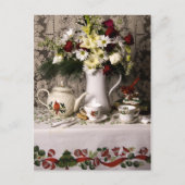 2209 Tatime Floral nog steeds met Kerstmis Feestdagenkaart (Voorkant)