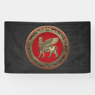 [220] Assyrian Winged Bull - Gold Lamassu Spandoek