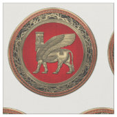 [220] Assyrian Winged Bull - Gold Lamassu Stof (Close Up)