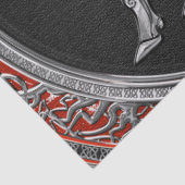 [220] Assyrian Winged Bull - Silver Lamassu Tissuepapier (Detail)