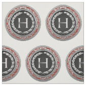 [220] "H" zilveren  monogram Stof (Swatch)