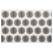 [220] "H" zilveren  monogram Stof (Fat Quarter)