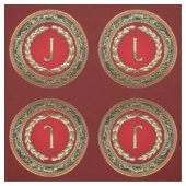 [220] "J" Gold  Monogram Stof (Swatch)