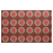 [220] "J" Gold  Monogram Stof (Fat Quarter)