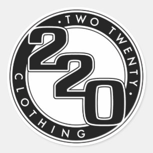 220 Kleding Logo Ronde Sticker