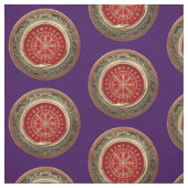 [220] Vegvisir - Viking Gold Magic Runass Stof (Swatch)
