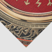 [220] Vegvisir - Viking Gold Magic Runass Tissuepapier (Detail)