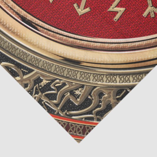 [220] Vegvisir - Viking Gold Magic Runass Tissuepapier (Detail)