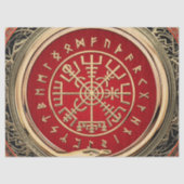 [220] Vegvisir - Viking Gold Magic Runass Tissuepapier (Voorkant)