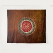 [220] Vegvisir - Viking Gold Magic Runass Wandkleed (Voorkant (horizontaal))