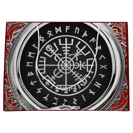 [220] Vegvisir - Viking Silver Magic Runass Groot Cadeauzakje (Voorkant)