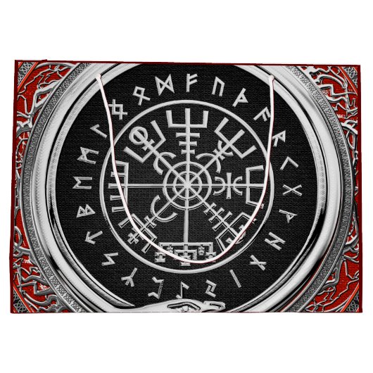 [220] Vegvisir - Viking Silver Magic Runass Groot Cadeauzakje (Achterkant)