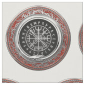 [220] Vegvisir - Viking Silver Magic Runass Stof (Close Up)
