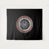 [220] Vegvisir - Viking Silver Magic Runass Wandkleed (Voorkant (horizontaal))
