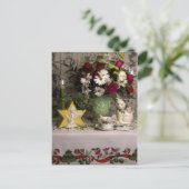 2218 Floral nog steeds met Kerstmis Feestdagenkaart (Staand voorkant)