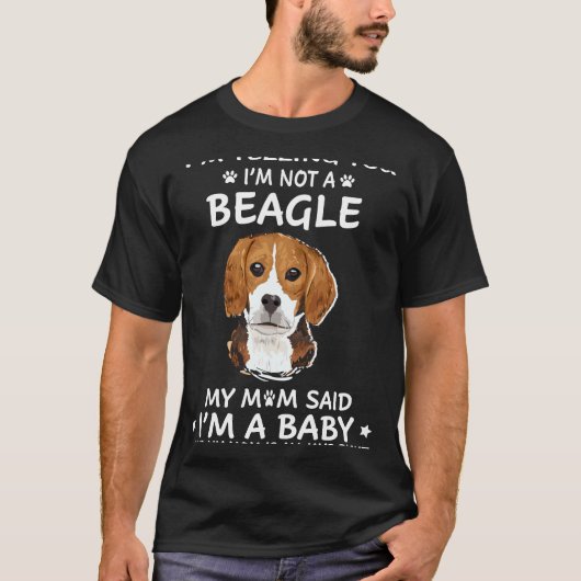 221 Ik zeg u dat ik geen Beagle ben T-shirt (Voorkant)