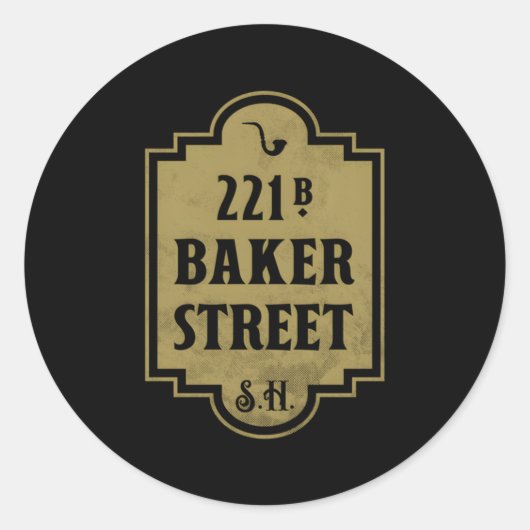 221B Baker Street in nood Ronde Sticker (Voorkant)