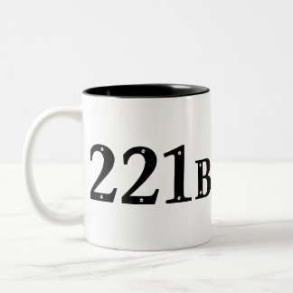 221B Baker Street London - Sherlock Holmes Adres Tweekleurige Koffiemok