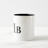 221B Baker Street London - Sherlock Holmes Adres Tweekleurige Koffiemok (Center)