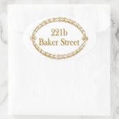 221b Baker Street Ovale Sticker (Tas)