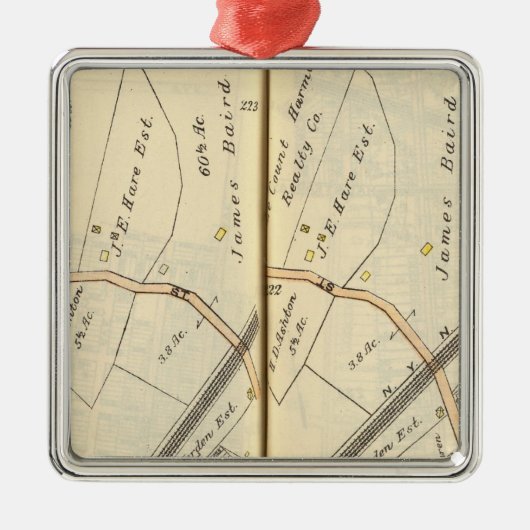 222223 Harrison, Mamaroneck Metalen Ornament (Voorkant)