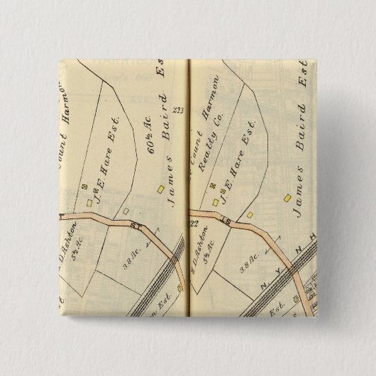 222223 Harrison, Mamaroneck Vierkante Button 5,1 Cm (Voorkant)