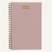 222 Angel Number Journal | Roos en goud Notitieboek (Voorkant)