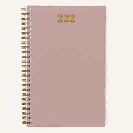 222 Angel Number Journal | Roos en goud Notitieboek