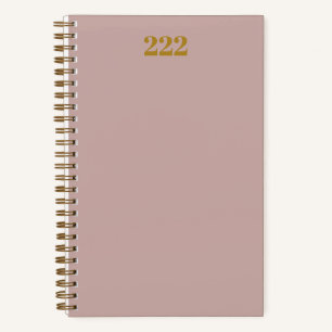 222 Angel Number Journal   Roos en goud Notitieboek