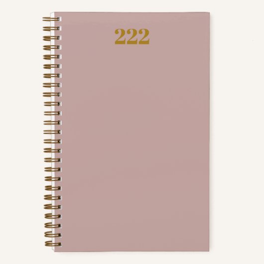 222 Angel Number Journal | Roos en goud Notitieboek (Voorkant)
