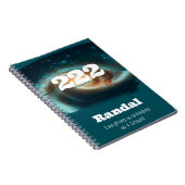 222 Angel Numbers Galaxy Alignment Hoge Vibes Notitieboek (Rechterzijde)