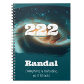 222 Angel Numbers Galaxy Alignment Hoge Vibes Notitieboek (Voorkant)