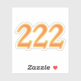 222 Engel Nummer Zegeningen Sticker