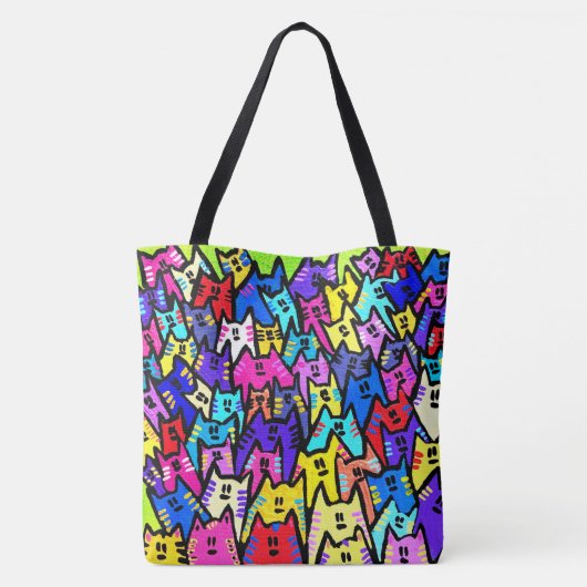 222 - KATTEN - Canvas tas (Achterkant)