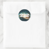 222 Uitlijning Engel Nummer Galaxy Manifestatie Ronde Sticker (Tas)