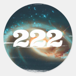 222 Uitlijning Engel Nummer Galaxy Manifestatie Ronde Sticker