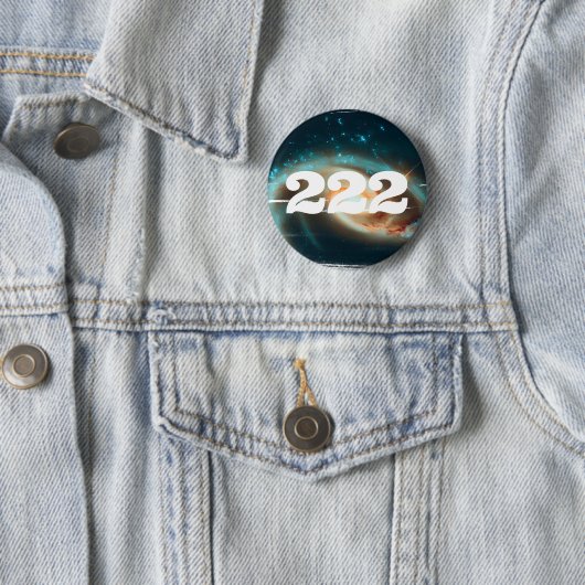 222 Universum Engel Nummer Galaxy Manifestatie Ronde Button 5,7 Cm (In situ)