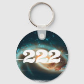 222 Universum Engel Nummer Galaxy Manifestatie Sleutelhanger (Voorkant)