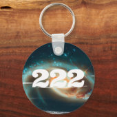 222 Universum Engel Nummer Galaxy Manifestatie Sleutelhanger (Voorkant)