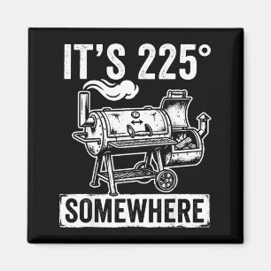 225 Ergens Grappige Bbq Roker Grill Citaat Kunstwe Magneet
