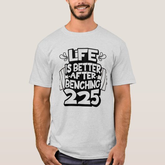225 Lb Powerlifting PR T-shirt (Voorkant)